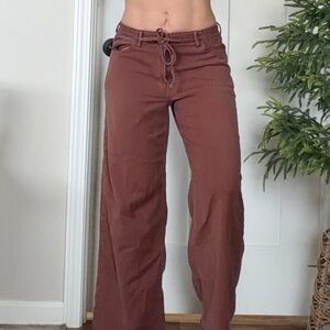 American Eagle Outfitters Women's Wide Leg Jeans - Dusty Rose